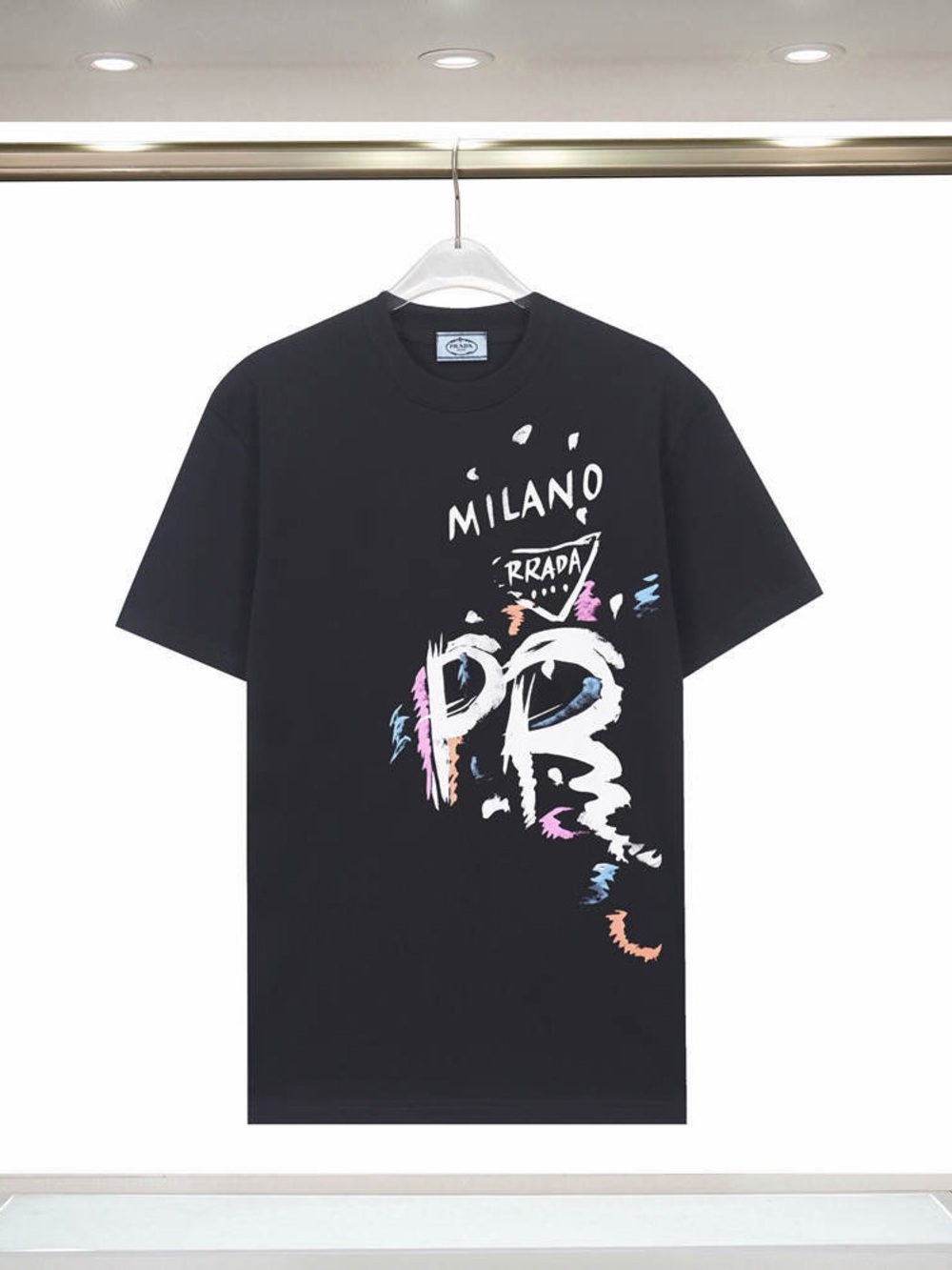T shirt men black graffiti.